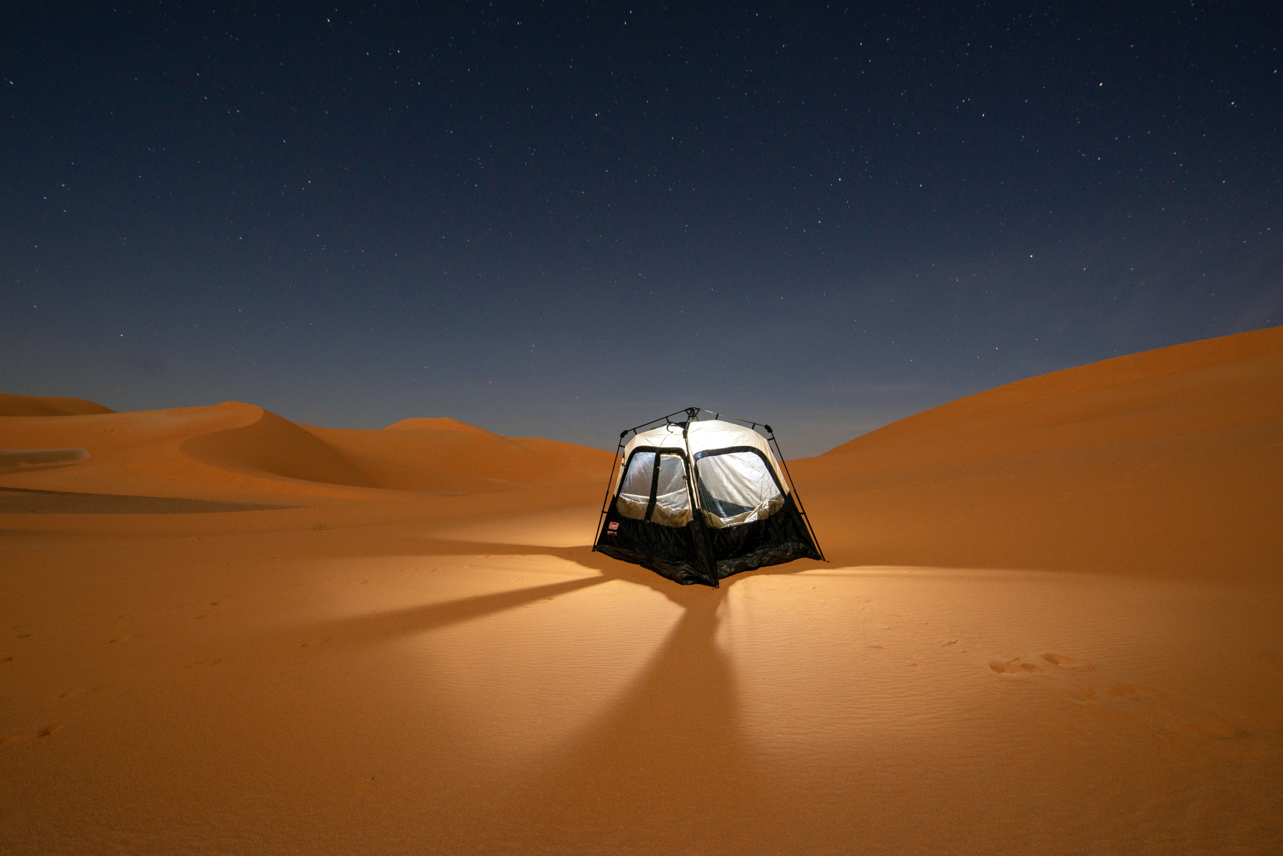 Camping Tent at Night